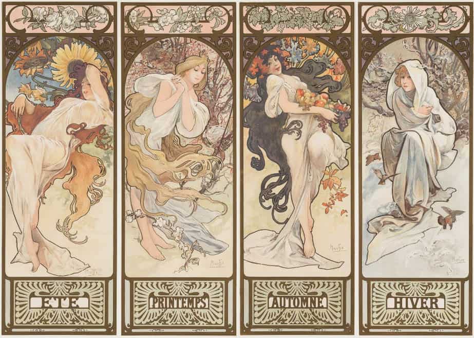 Alphonse-Mucha-Four-Seasons-1890s.-Courtesy-Mucha-Foundation