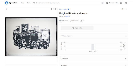 OpenSea's-profile-features-one-of-500-minted-and-sold-Original-Banksy-Morons.