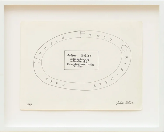 About the Artwork Themayorgallery Julius Koller Untitled Utopie 1975  by Július Koller