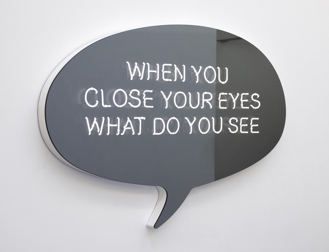 About the Artwork Jeppe Hein. When You Close Your Eyes What Do You See (2021)  by Jeppe Hein