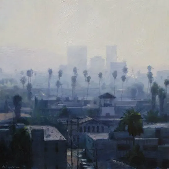About the Artwork Aronson Ben. Palms and Haze. 2014  by Ben Aronson