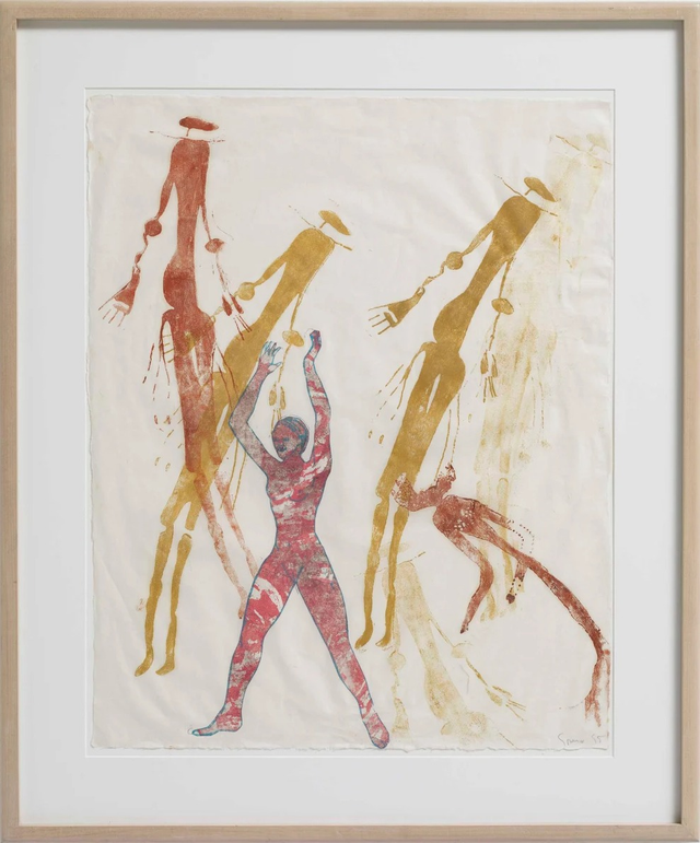 About the Artwork Goddess and Dancing Figures  by Nancy Spero