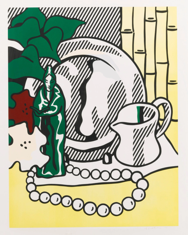 About the Artwork Roy Lichtenstein, Still Life With Figurine (1974)  by Roy Lichtenstein