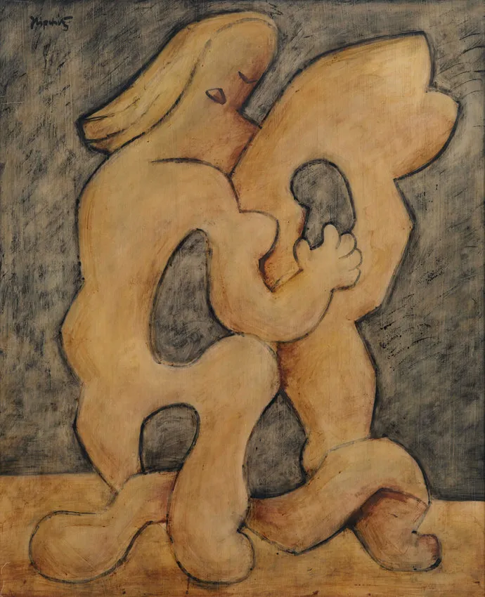About the Artwork Jacques Lipchitz. Study for Blessing, 1943, Oil on Cardboard, 102 X 84 Cm  by Jacques Lipchitz