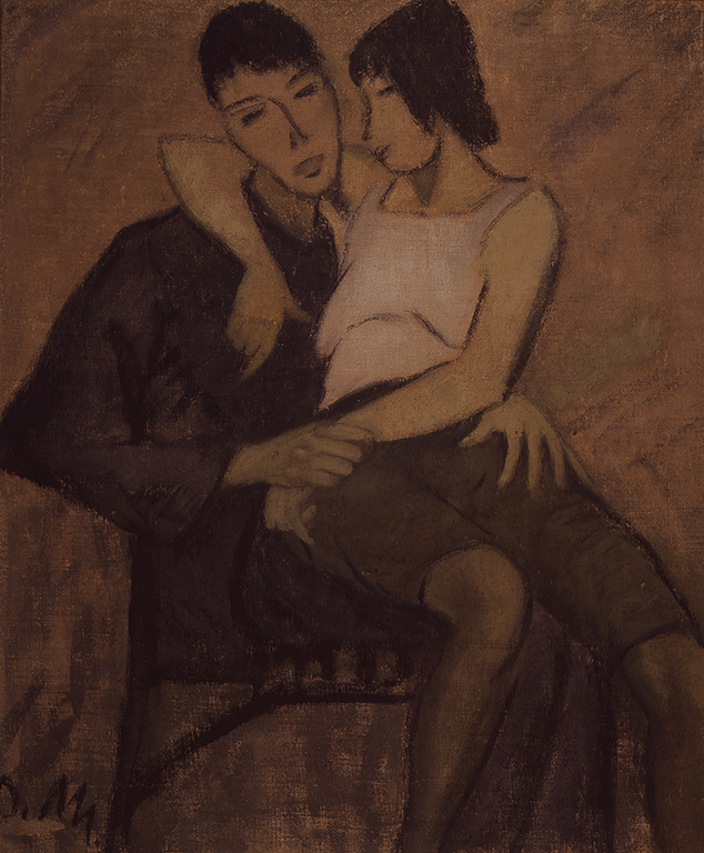 About the Artwork Mueller Otto Lovers. Ca. 1920  by Otto Mueller