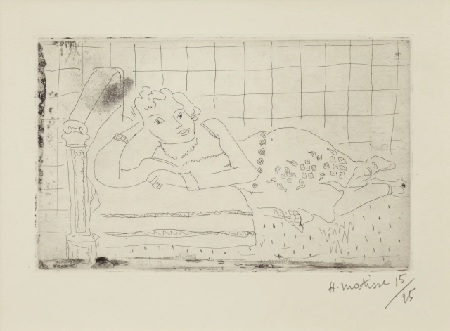 About the Artwork Matisse Henri Figure Allongée Sur Un Lit D Acajou, 1929  by Henri Matisse