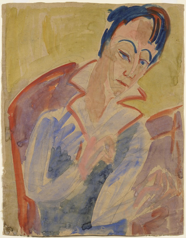About the Artwork Kirchner Ludwig Ernst Female Head Portrait of a Woman. 1917  by Ernst Ludwig Kirchner