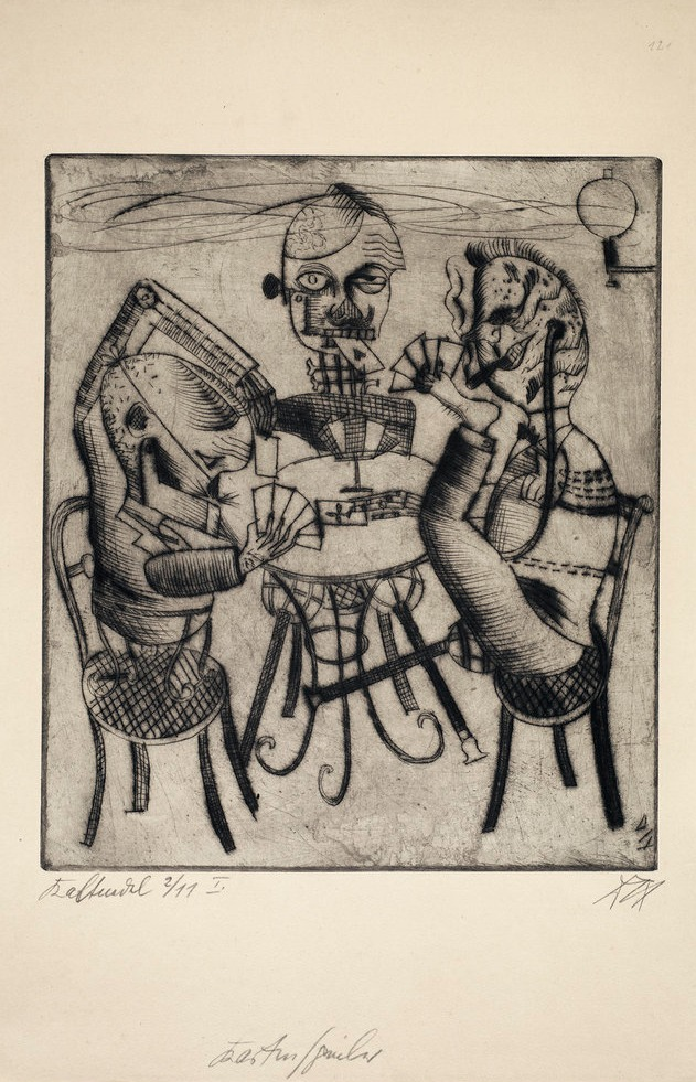 About the Artwork Dix Otto the Cardplayer. Ca. 1920  by Otto Dix