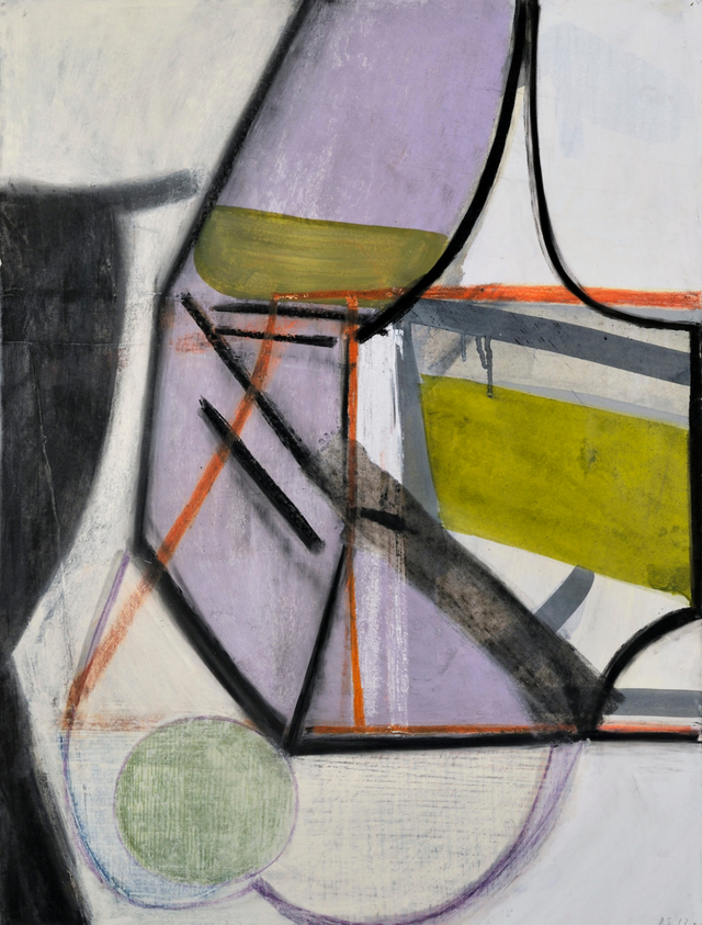 About the Artwork Amy Sillman. a Shape That Stands up and Listens #9, 2012  by Amy Sillman
