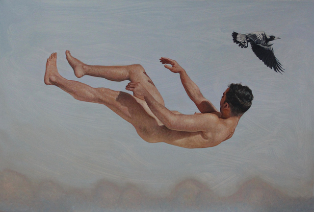 About the Artwork Liam Nunan. A Body and a Bird, 76 x 111, Oil on Canvas, $4000  by Liam Nunan
