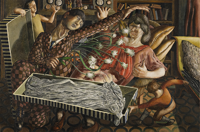 About the Artwork Spencer Stanley Christ Preaching at Cookham Regatta Series Iii Listening From Punts. 1954  by Stanley Spencer