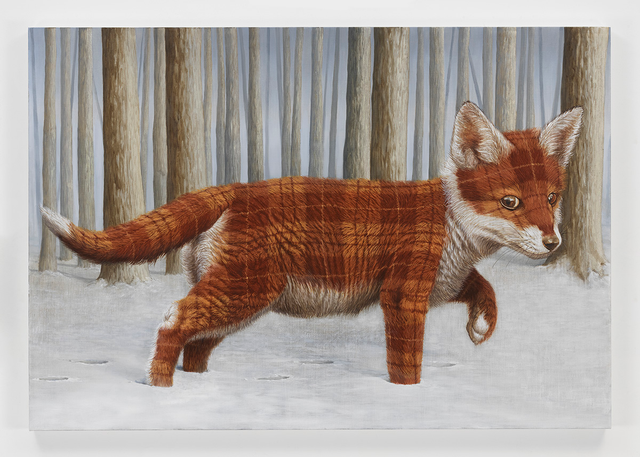 About the Artwork Sean Landers. Fox Kit (litchfield, Ct), 2015, Oil on Linen, 96.5 X 139.7 Cm  by Sean Landers