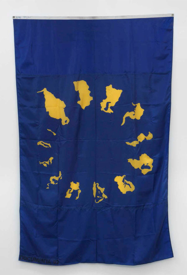 About the Artwork Peter Fend. Documenta Flag. 1992  by Peter Fend