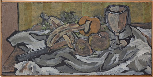 About the Artwork Georges Braque. Couteau, Bananes, Pommes Et Verre. 1924. Öl Auf Leinwand. 30 X 61,1 Cm  by Georges Braque