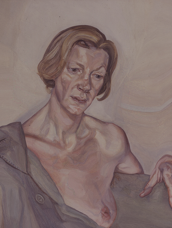 About the Artwork Lucian Freud a Woman With a Bare Breast. Ca. 1970  by Lucian Freud