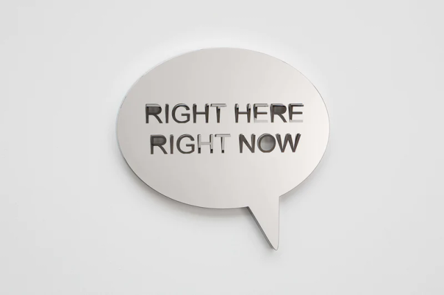 About the Artwork Jeppe Hein. Right Here Right now (mirror Speech Bubble). 2022  by Jeppe Hein
