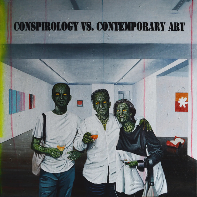 About the Artwork Alexei Gordin. They Live. Acrylic on Canvas 90 × 90 Cm 2021 €1800  by Alexei Gordin