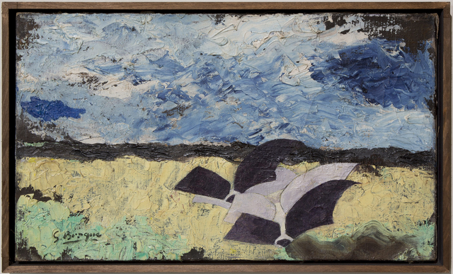 About the Artwork Georges Braque. Les Oiseaux Dans Les Blés. 1957. Öl Auf Leinwand. 24 X 41 Cm  by Georges Braque