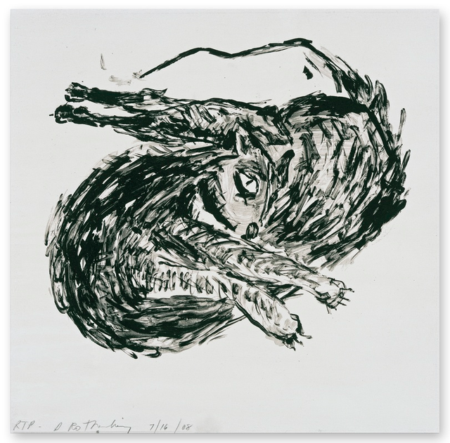 About the Artwork Rothenberg Susan. Twisted Cat. 2008  by Susan Rothenberg