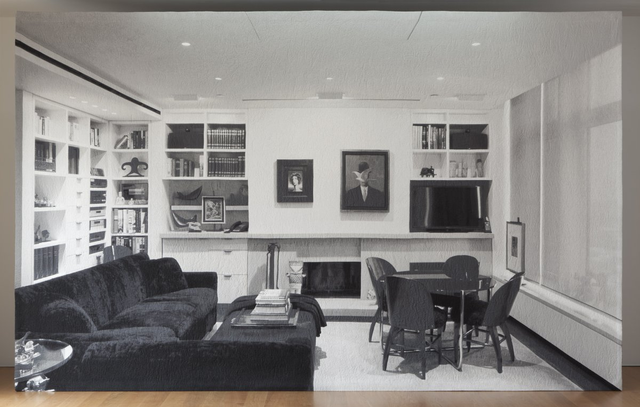 About the Artwork Goshka Macuga. Backdrop. Living room, 2014 Tapestry 270 × 438 cm  by Goshka Macuga