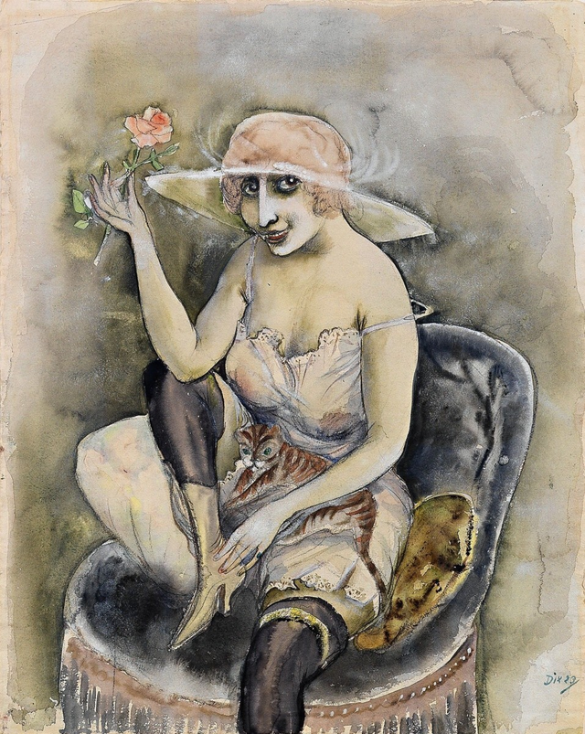 About the Artwork Dix Otto Mädchen Mit Rose (girl With Rose), 1923  by Otto Dix