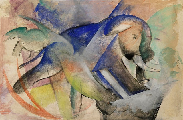About the Artwork Campendonk Heinrich the Elephant. Ca 1914  by Heinrich Campendonk