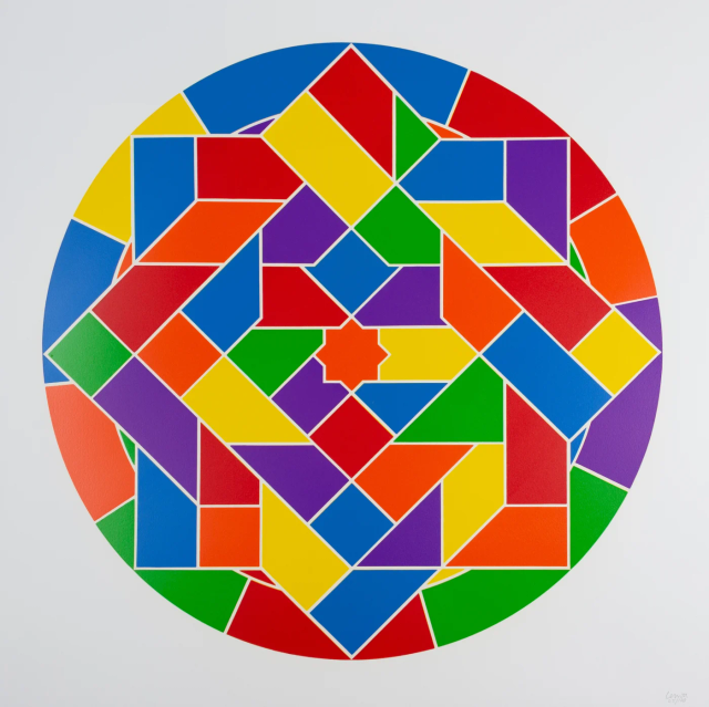 About the Artwork Sol Le Witt, Tondo 6 (8 Point Star) (2002)  by Sol LeWitt