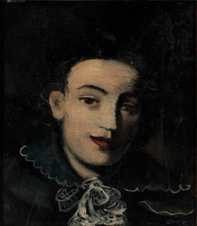 About the Artwork André Derain. Portrait De Jeune Fille Sur Fond Noir, Um 1935 39, Oil on Canvas, 35 X 30.8 Cm  by André Derain